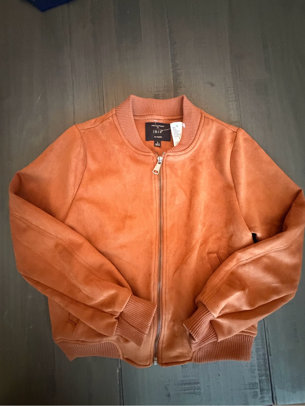 Women’s Suede Bomber Jacket - Small